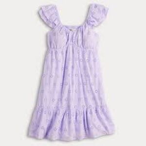 Juniors Flutter Shoulders Babydoll Mini Dress